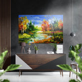 Lake View Brushed Aluminium Dibond Wall Art.